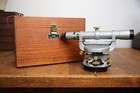 Vintage Keuffel   Esser K e Level W  Wood Case Box Surveyor Tool Plumb Bob
