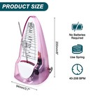 Mechanical Metronome Musical Timer For Piano Guitar transparent Pink
