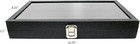 Novel Box Glass Top Black Jewelry Display Case With 144 Foam Ring Earring Insert