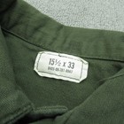 Vintage Army Shirt Mens 15 1 2-33 Green Og-107 Sateen Vietnam Us Military  