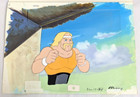Original 1985 Animation Production Cel Cell Hulk Hogans Rock N Wrestling Tv Show