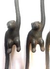 5 Cast Iron Monkey S Hook Hanger Plant  Pot Vintage Japan Rust Collectible