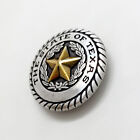 State Of Texas Gold Star Conchos Antique Rope Edge 1 Inch Conchos Screwback