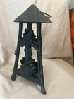 Vintage Asian-style Cast Iron Pagoda Garden Lantern     Candle tea Light Holder