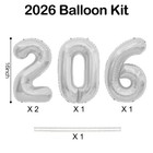 2026 Balloons  2026 Number Balloons  2026 Silver Balloon  Foil Happy New Year   