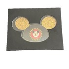 New Box Walt Disney World Pin Golden Mickey Mouse Ears Hat Jumbo Jeweled Golden