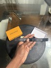 Louis Vuitton Men s Black Monogram Leather Bracelet Bangle Style Wristband