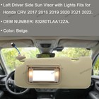 Left Driver Side Sun Visor W  Lights Fits For  Honda Crv 2017-2022 83280tlaa12za
