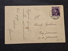 Ww2 Nazi German Third Reich Occupied Czech Postcard Flowers W Adolf Hitler Stamp