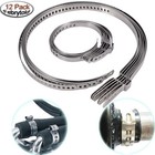 12 Pcs Cv Boot Clamp  6 Pcs Small And 6 Pcs Large Stainless Steel Universal