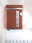 Vintage Mini Index A-z Flip Open Telephone Address Rolodex Orange brown chrome 