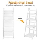 4 Tier Flower Plant Ladder Shelf Stand Storage Rack Vintage Foldable Bookshelf