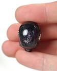 Necklace Of 0 9  Iolite Hand Carved Crystal Skull Pendant  Skull Jewelry