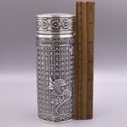 Solid S999 Fine Silver Healthy Drinking Cup Heart Stura Water Bottle 75g 5 5in H