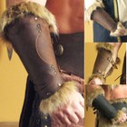 Medieval Arm Guard Disguise Armor Cuff Pu Leather Knight Costume Battle Bracer