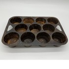 Vintage Cast Iron  griswold Wagner Style  11-cup Popover Muffin Pan Made In Usa