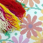 Garden Cosmos  Needlepoint Kit  Throw Pillow 16  16 Inches  Printed Tapestry C   