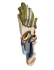 Abstract Face Wooden Picasso Style Tropical Polynesian Hawaiian Tiki Wall Mask