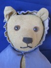 Antique Teddy Bear Straw Stuffed W Blue Cape And Hood Boots Mohair 16  Jointed
