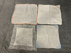 Lot Of 12  Vintage Handkerchiefs Embroidered Printed  Misc 