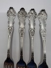 4 Charter Oak Acorn 1847 Rogers Bros Dinner Forks Xs Triple No Mono 1906 Nouveau