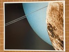Vintage Space Nasa Photo Uranus Miranda  Voyager  Jpl Kodak Paper