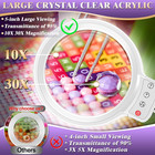 10x 30x Large Magnifying Glass With Light And Stand  5-inch Lighted Magnifier  7