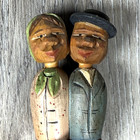 Vtg Anri Carved Wooden Mechanical Cork Wine Bottle Stopper