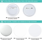 Yayods 400pcs 58mm Button Maker Supplies Badge Parts Pin Back Cover Set