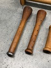 4 Antique Vintage Large Industrial Wooden Textile Thread Sewing Bobbin Spool
