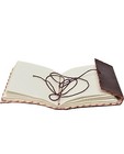Kk   s Leather Journal Writing Notebook Vintage Handmade 7   x 6    Dark Brown