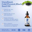 Organic Cold-pressed Black Seed Oil Raw Unrefined 100  Pure Skin Hair Nails