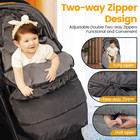 Universal Stroller Footmuff  Winter Baby Stroller Bunting Bag  Warm Coral Fleece