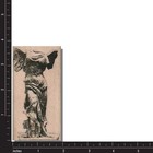 New Rubber Stamp  Statue Of Nike  Lady Woman Angel Wings Travel Media Stone Rock