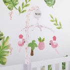 Nojo Tropical Flamingo Nursery Crib Musical Mobile With Plush Pink Flamingos  Fl