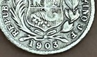 Peru 1903 803 1 2 Dinero Silver Very Nice Condition Dg2