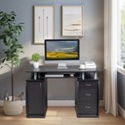 Computer Desk With 3 Drawer Home Office Writing Laptop Table W  Charging Station