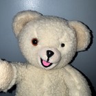 Vintage Russ Snuggle Teddy Bear Plush Fabric Softener 15  1985 One Eye Missing
