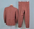 Men s Vtg 1948 Brown And Red Flecked 2 Pc Wool 3 Button Suit Sz M 1940s 40s
