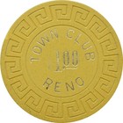 Town Club Casino Reno Nevada  1 Chip 1970s