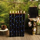 Black Flameless Real Wax Led Taper Battery Candle Remote Timer 9 6 Inch 6 Pcs
