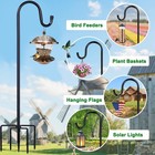 Shepards Hooks For Outdoor Bird Feeder Pole 48  Tall Heavy Duty Shepherds Hooks
