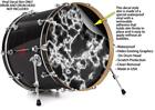 Decal Skin Fits Most 26  Bass Kick Drum Heads Electrify White Head Not Included