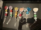 Handmade Lot Of Beaded Badge Reels id Holders With Seasonal   Holiday Designs
