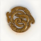 Chinese-style Archaistic Hardstone  jade   Openwork Dragon Plaque 17 17g