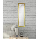 Mainstays 13x49 Gold Rectangle Large Wall Mirror For Bathroom Or Living Room    