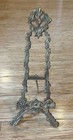 Antique Vintage Brass Book Easel Stand Bible Music Holder Tabletop 12   