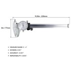 Hfs r  0-6  Imperial Calipers 4 Way Dial Caliper 0 001  Shock Proof Plastic Case