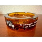 Vintage Amber Glass Pony Ashtray