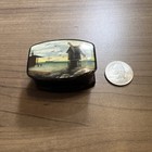 Vintage Russian Fedoskino Lacquer Miniature Box Signed Lazarev Maritime Seascape